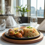 Veg Manchurain With Fride Rice Sizzler